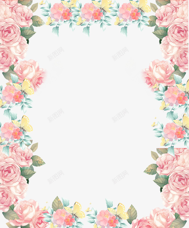 手绘田园风玫瑰花边框psd免抠素材_88icon https://88icon.com 小清新 手绘田园风 手绘画 手绘花朵 玫瑰花边框 花朵装饰边框 花朵边框 花瓣装饰边框