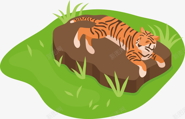 卡通手绘动物园老虎插画矢量图ai免抠素材_88icon https://88icon.com 动物 动物园老虎 北极熊 卡通 大象 手绘 插画 狮子 角马 野生动物 长颈鹿 矢量图