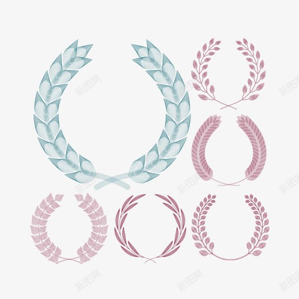 红色小麦防伪纹png免抠素材_88icon https://88icon.com 小麦 红色 花纹 防伪花纹