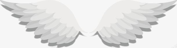 白色小翅膀png免抠素材_88icon https://88icon.com 卡通手绘 灰色羽毛 装饰品 贴纸 飞行