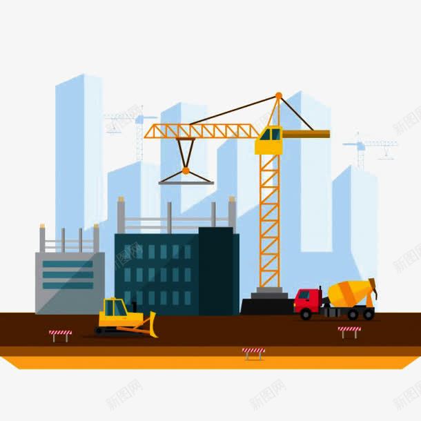 工地png免抠素材_88icon https://88icon.com 工地 建筑 起重机