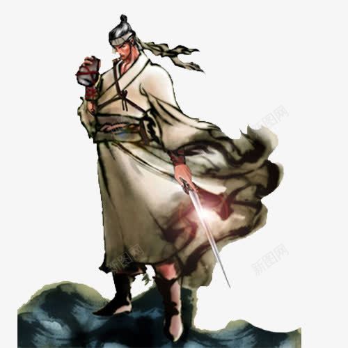 中国风站在风中的剑客png免抠素材_88icon https://88icon.com 中国风 剑客 古典 手绘 武侠 武侠古典 武功 水墨 水墨剑客 江湖 男剑客