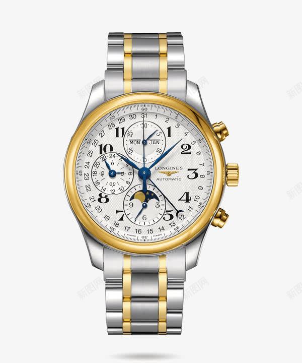 金色浪琴手表png免抠素材_88icon https://88icon.com LONGINES 产品实物 手表 机械男表 浪琴 腕表 金色