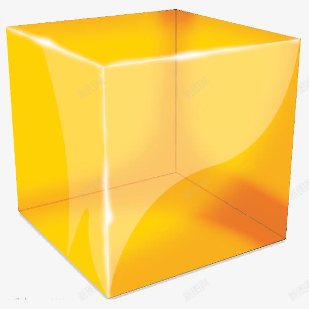 多方形图png免抠素材_88icon https://88icon.com 正方体 立方体 黄色的