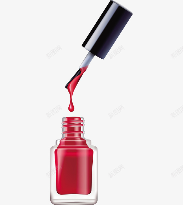 一瓶红色指甲油矢量图eps免抠素材_88icon https://88icon.com 一瓶指甲油 指甲油 指甲油PNG 矢量指甲油 红色 红色指甲油 矢量图