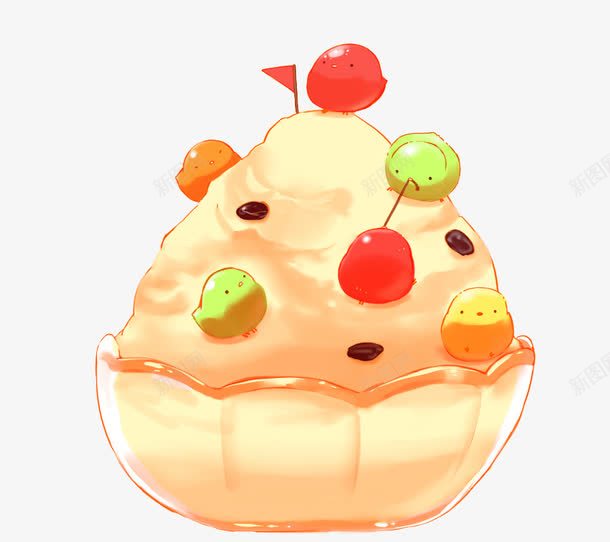 刨冰小鸡png免抠素材_88icon https://88icon.com 卡通 可爱 小鸡崽 手绘 甜点 萌 蛋糕 面包 食品 食品海报插画 食物
