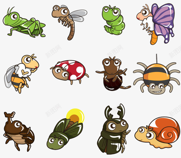 卡通可爱昆虫png免抠素材_88icon https://88icon.com 信号传递 小型甲虫 求偶交配 流萤 莹火虫 萤光素 警戒信号 鞘翅目