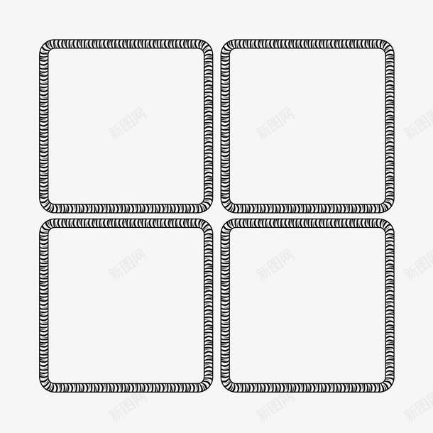 田字边框png免抠素材_88icon https://88icon.com 四分格 四分格生字本模板 填字格 方格纸 汉字拼音卡 田字格 田字框 米字格练习本 花纹 边框 黑色