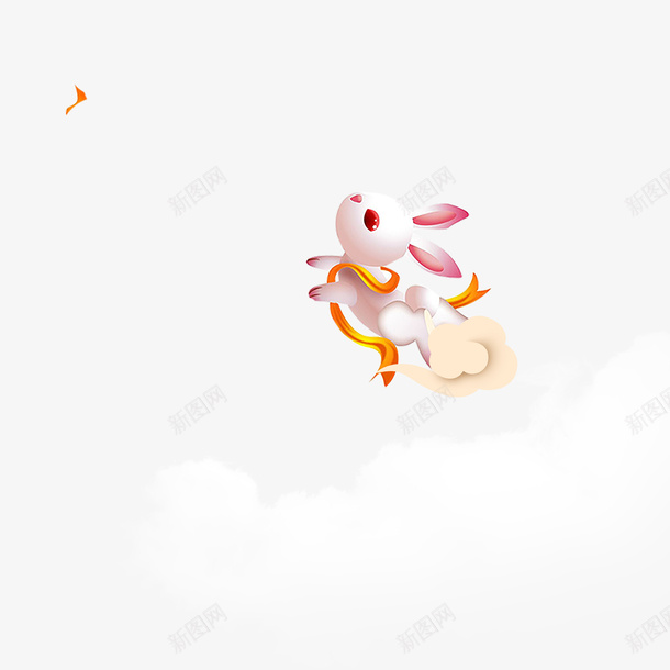 中秋节玩耍的玉兔卡通动漫psd免抠素材_88icon https://88icon.com 中秋节 云纹 兔子 动漫 动物 卡通 玉兔 玩耍