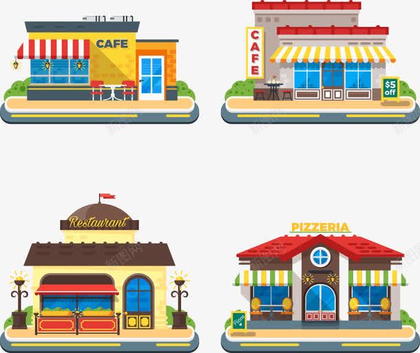 街边商铺png免抠素材_88icon https://88icon.com 地产 城市 城镇 建筑 房子 杂货铺 街边商铺 都市 高楼
