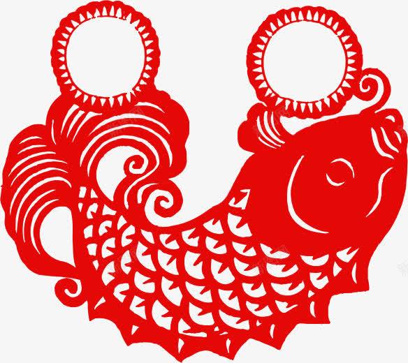 红色金鱼png免抠素材_88icon https://88icon.com 剪纸 年画 艺术 贴画 鲤鱼