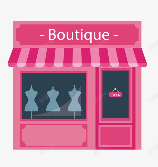 服饰店png免抠素材_88icon https://88icon.com 女装 店面 衣服 贩卖