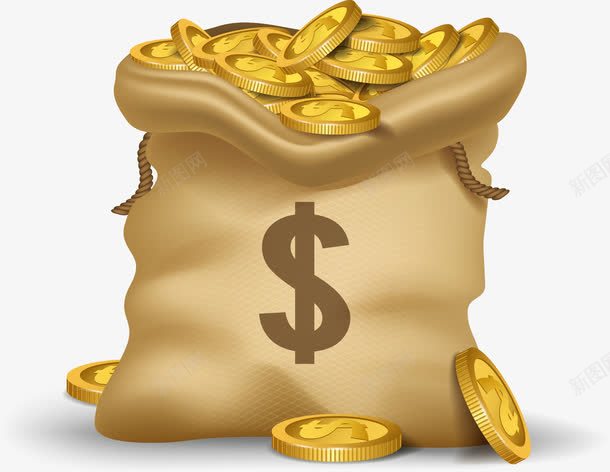 满满的金币png免抠素材_88icon https://88icon.com 一袋金币 中奖啦 发大奖 年终奖