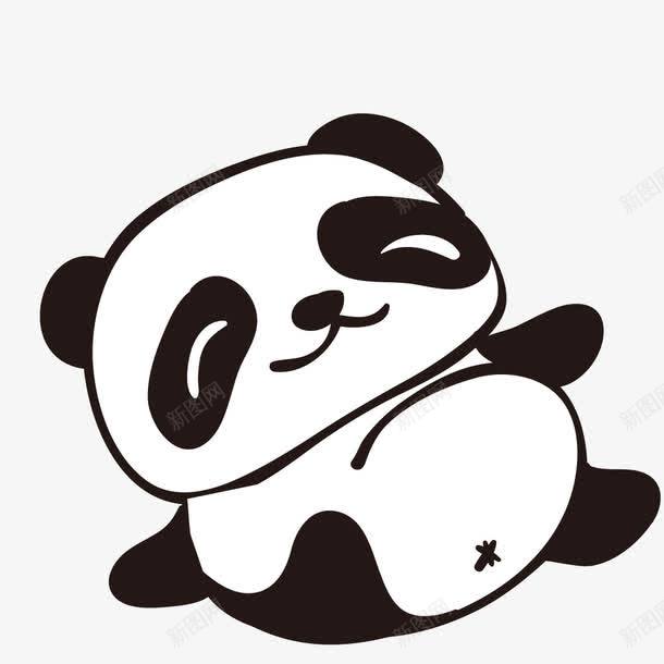 躺着的手绘大熊猫png免抠素材_88icon https://88icon.com 免抠图 动物 大熊猫 手绘熊猫 效果图 装饰图 装饰画