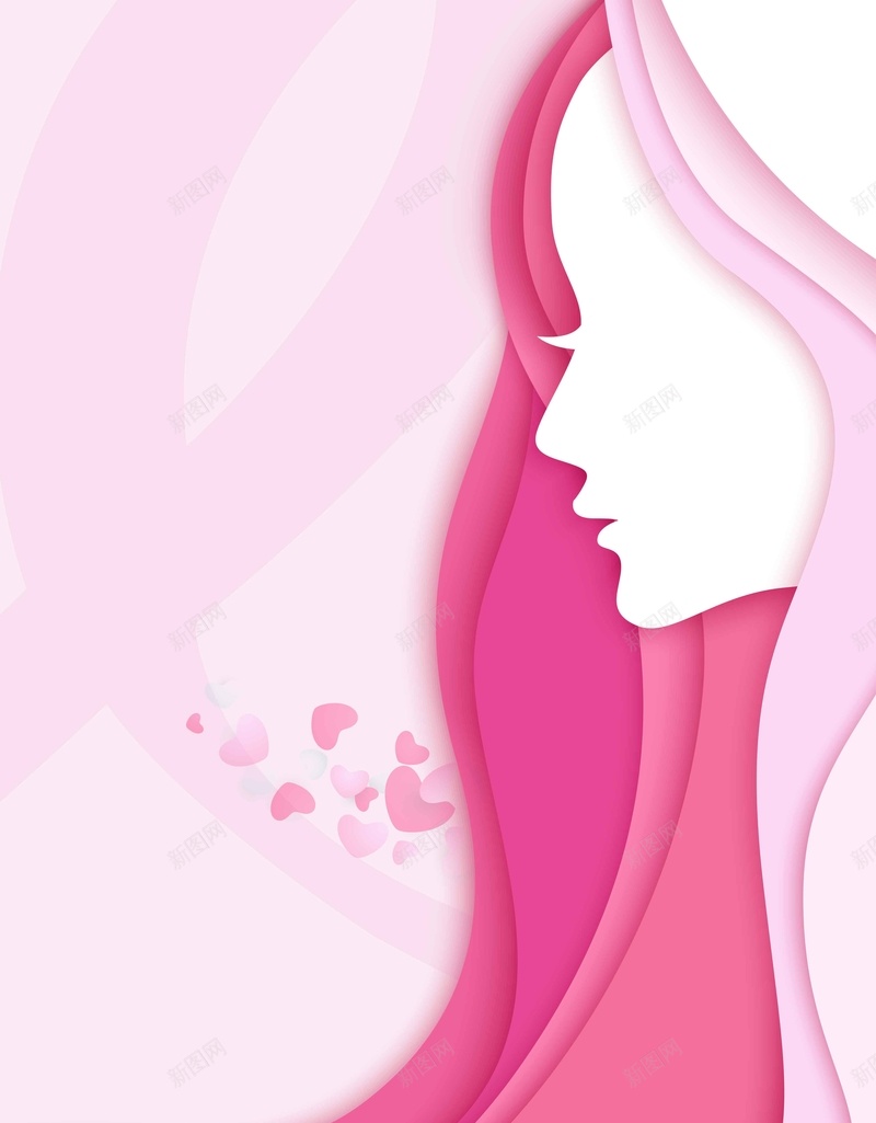 粉红丝带创意插画psd设计背景_88icon https://88icon.com 乳腺癌 乳腺癌防治月 公益 关爱乳房 创意 插画 时尚 活动促销 疾病防治 粉红丝带 美女模特