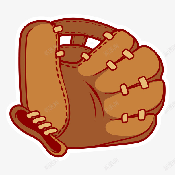 卡通棒球手套矢量图ai免抠素材_88icon https://88icon.com 手套 校园运动会 棒球 比赛 竞赛 装备 运动 锻炼 矢量图