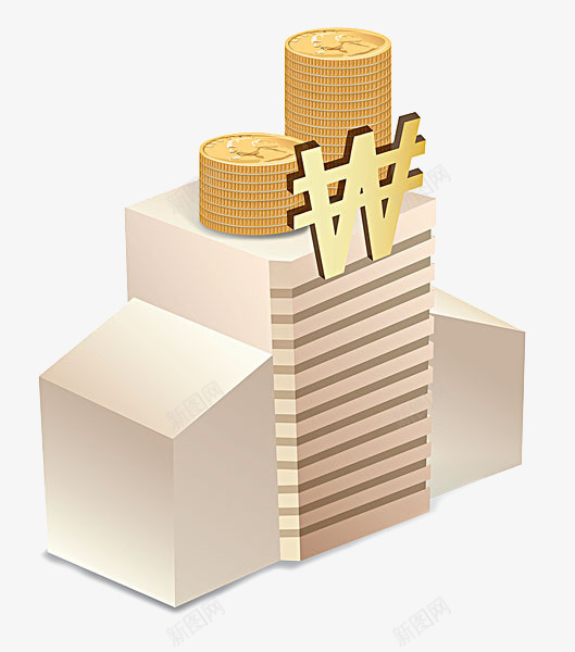 手绘金钱阶梯png免抠素材_88icon https://88icon.com bank 金融 金融服务 金钱阶梯 银行 银行网点