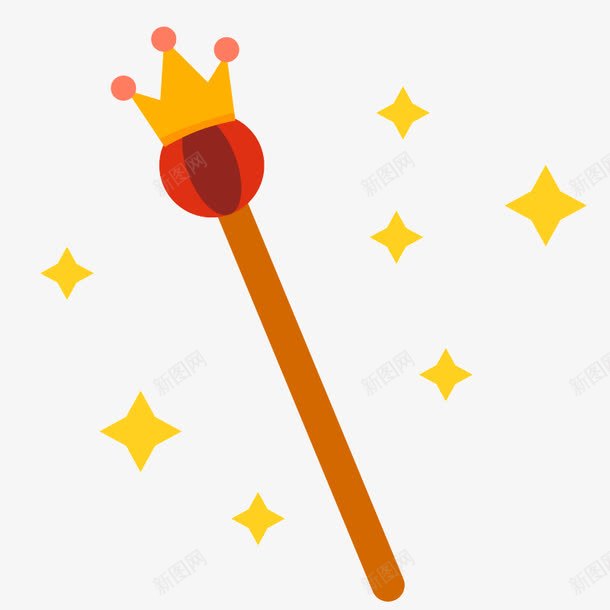 魔术棒png免抠素材_88icon https://88icon.com 手杖 星星 王 王者