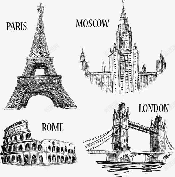 世界著名旅游景点素描png免抠素材_88icon https://88icon.com 世界 世界景点 出国旅游 名胜建筑 国外旅游 度假 旅游 景点 海外旅游 环游世界 环球旅游 畅游世界 素描 素材 著名
