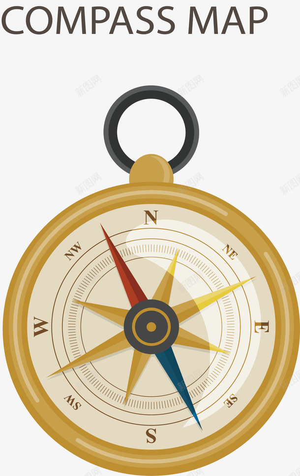 金色边框探险指南针矢量图ai免抠素材_88icon https://88icon.com 寻找方位 指南针 探险 探险必备 矢量png 金色边框 矢量图
