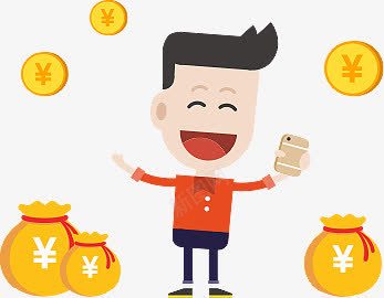 卡通拿手机得金币的男人png免抠素材_88icon https://88icon.com 卡通 手机 男人 金币