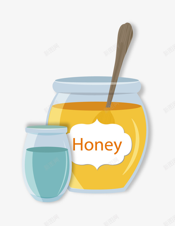 卡通蜂蜜罐png免抠素材_88icon https://88icon.com honey 免抠PNG 勺子 卡通 蜂蜜 蜂蜜罐