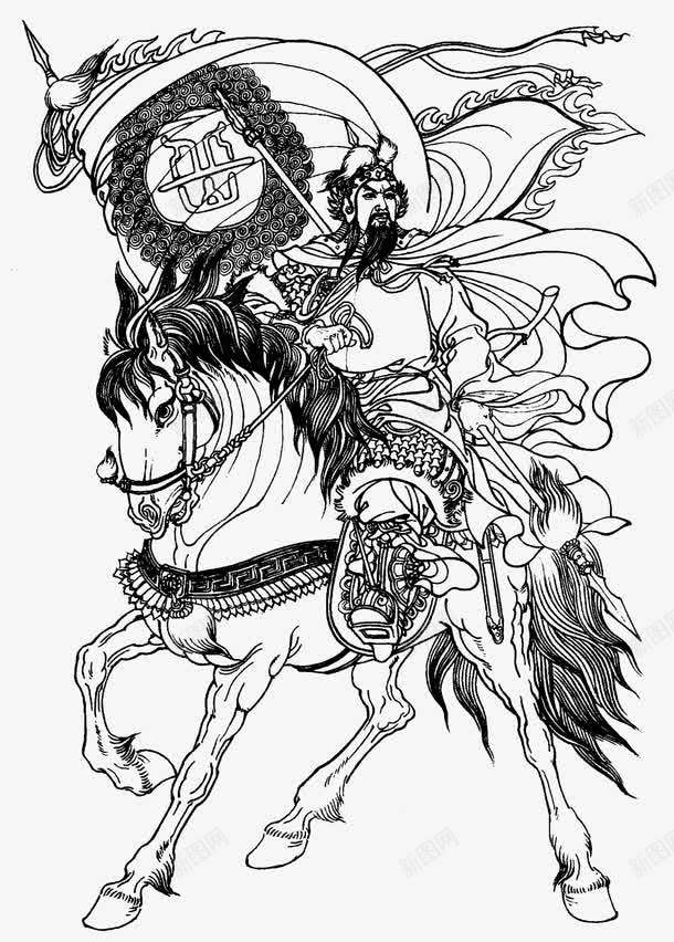 线描古代人物png免抠素材_88icon https://88icon.com 中国风 兵器 古典 古风 手绘 打仗 武侠 武将 线描