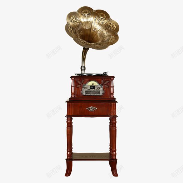 仿古留声机唱片机png免抠素材_88icon https://88icon.com 唱片机 家具 留声机 胶片机