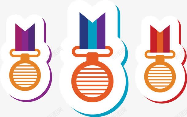 一二三名矢量图ai免抠素材_88icon https://88icon.com 奖励 奖章 得奖 第一名 胸章 获奖 矢量图