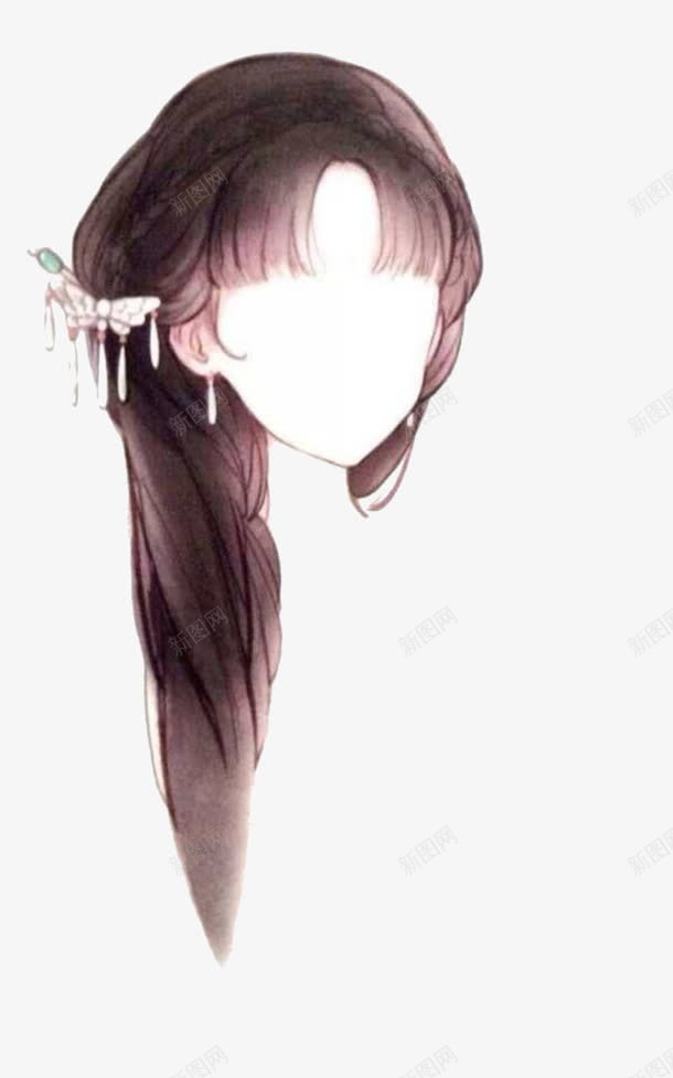 古风发型发钗版png免抠素材_88icon https://88icon.com 发型 古典 古风 设计元素