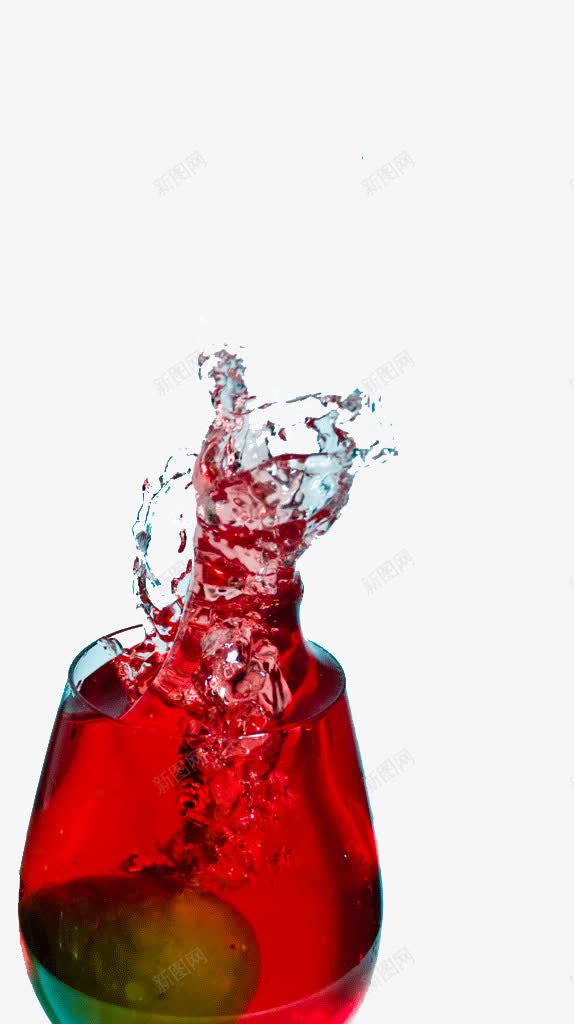 杯中溅出的水png免抠素材_88icon https://88icon.com 杯子 水 溅出 红色