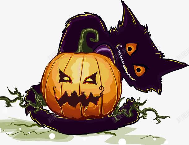 黑猫南瓜鬼怪万圣节元素png免抠素材_88icon https://88icon.com 万圣节元素矢量图 南瓜 矢量黑猫南瓜鬼怪 黑猫南瓜鬼怪万圣节元素矢量图