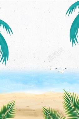 夏季沙滩泳海边旅游休闲海报背景图片 夏季沙滩泳海边旅游休闲海报背景