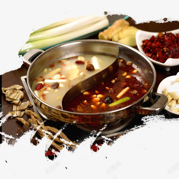 姜葱红汤火锅菌汤psd免抠素材_88icon https://88icon.com 吃辣 姜葱 红汤火锅 羊肉卷 菌汤 蔬菜 辣椒 麻椒