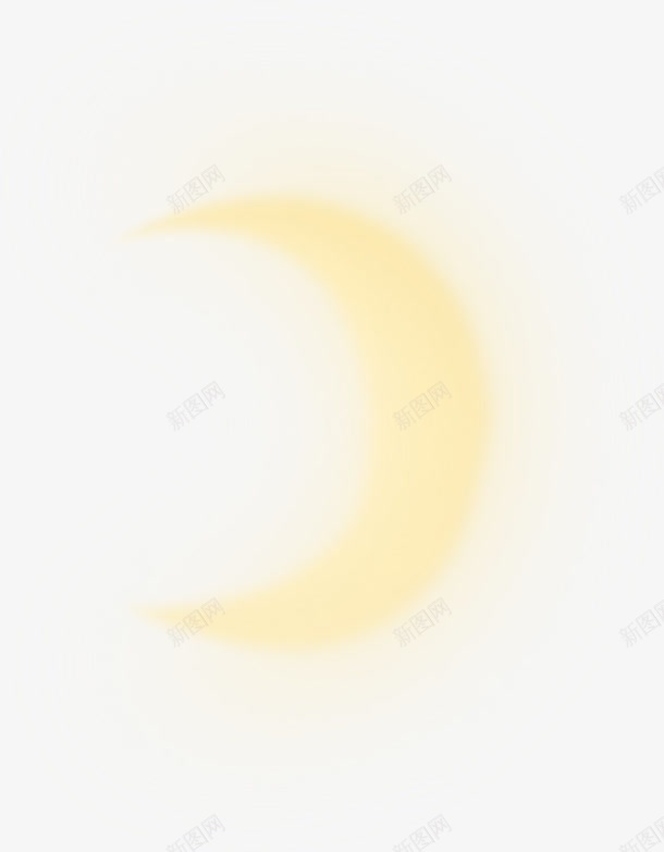 月亮月牙黄色月牙装饰png免抠素材_88icon https://88icon.com 月亮 月牙 装饰 黄色