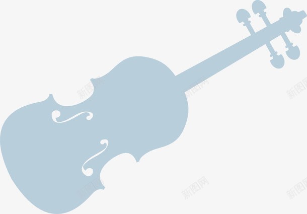 小提琴剪影png免抠素材_88icon https://88icon.com AI 乐器 剪影 小提琴 蓝色