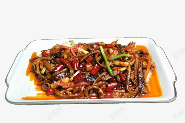 鳝丝炒海蛭png免抠素材_88icon https://88icon.com 传统美食 宵夜小炒 海蛭 美味鳝丝炒海蛭 菜谱 菜谱素材 野味 餐饮美食 香辣美食 鱼 鳝丝 鳝鱼 黄鳝