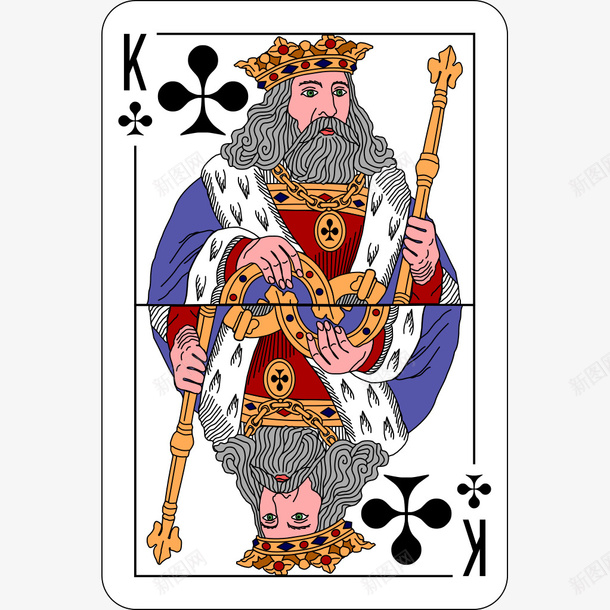 卡通梅花K扑克王插画png免抠素材_88icon https://88icon.com 卡通 国王 娱乐 手杖 扑克 扑克头像 扑克王 权威 梅花K 棋牌 欧美扑克 游戏
