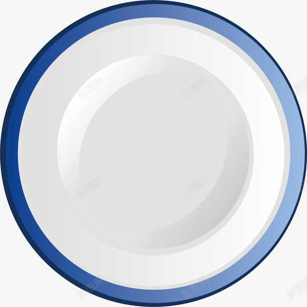 盘子元素矢量图ai免抠素材_88icon https://88icon.com png 卡通 盘子矢量 矢量元素 餐具 矢量图