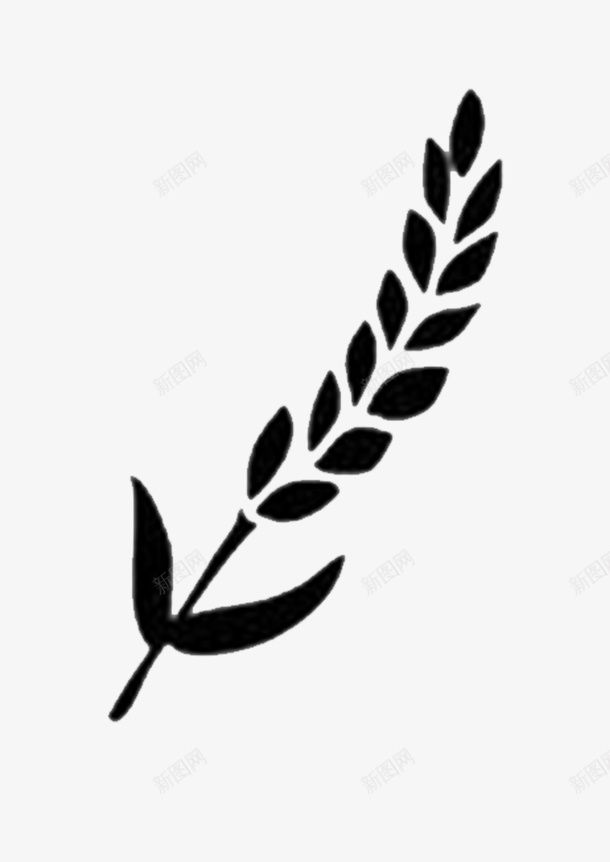 剪影麦穗png免抠素材_88icon https://88icon.com 剪影 剪纸艺术 植物 麦穗