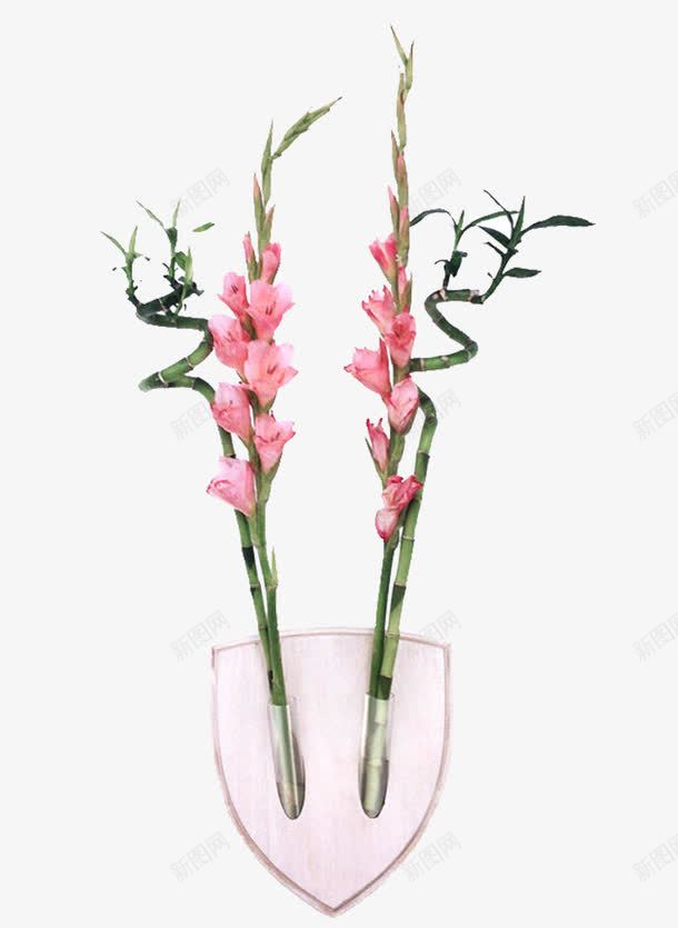 花插png免抠素材_88icon https://88icon.com 单页 富贵竹 插画 水竹 盾牌 花插图 装饰