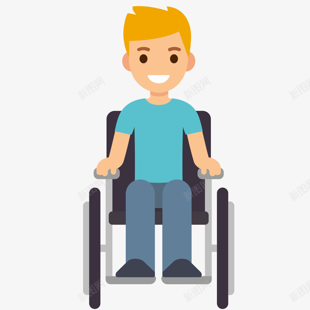 轮椅男孩矢量图ai免抠素材_88icon https://88icon.com 假肢 意外与灾害 残疾人士 男孩 轮椅 轮椅男孩免抠PNG 矢量图
