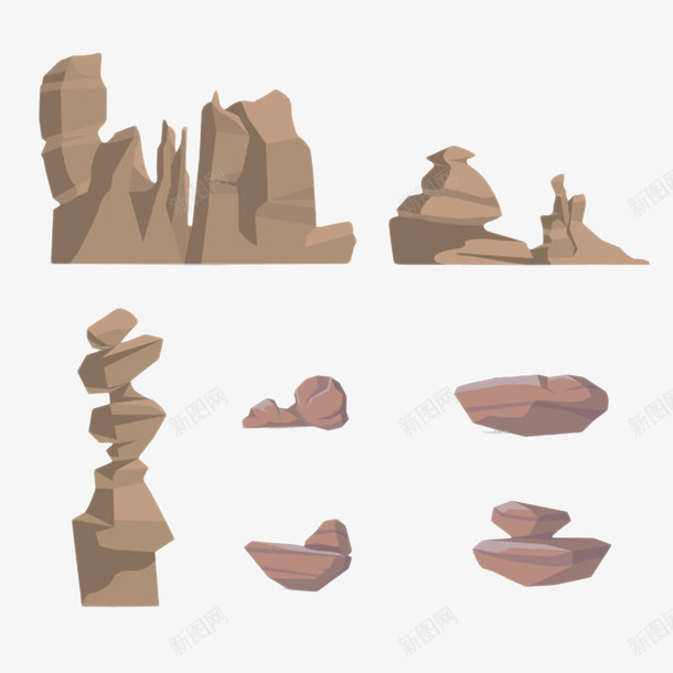 卡通手绘山石子png免抠素材_88icon https://88icon.com 免扣 免费下载 卡通石子 大小不一 小石头 山 路面 道路 铺路 鹅卵石