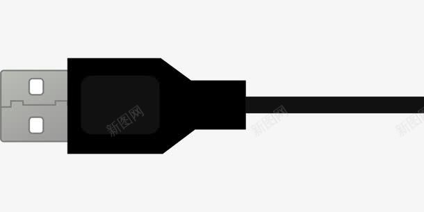 卡通通用USB线png免抠素材_88icon https://88icon.com 外设 数据线 数码 电脑