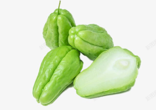 切开的佛手瓜png免抠素材_88icon https://88icon.com 佛手瓜 新鲜 绿色 蔬菜 食物