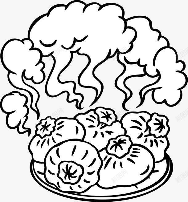 手绘热气腾腾的包子矢量图ai免抠素材_88icon https://88icon.com 叉烧 手绘 热气腾腾的包子 矢量图 食物