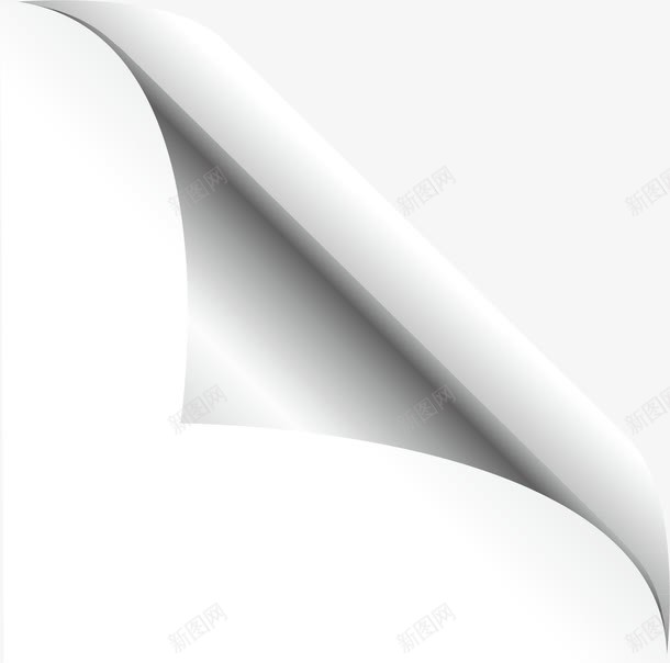 灰色卷角png免抠素材_88icon https://88icon.com 创意剪角 剪开 剪角 剪角元素 卷角 卷边 撕开 矢量剪角 矢量卷角 翻开 边角