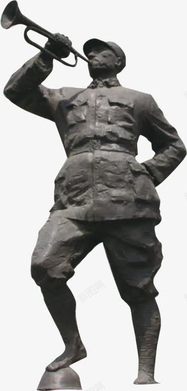 冲锋号角png免抠素材_88icon https://88icon.com 先烈 号角 喇叭 战争 抗战 立体 雕塑 革命 黑色