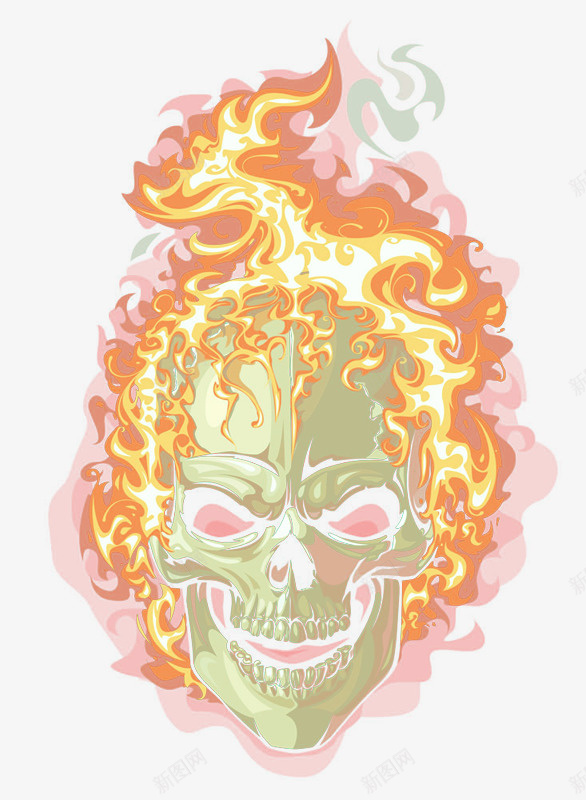 炫酷骷髅png免抠素材_88icon https://88icon.com 火焰 炫酷 诡异 骷髅