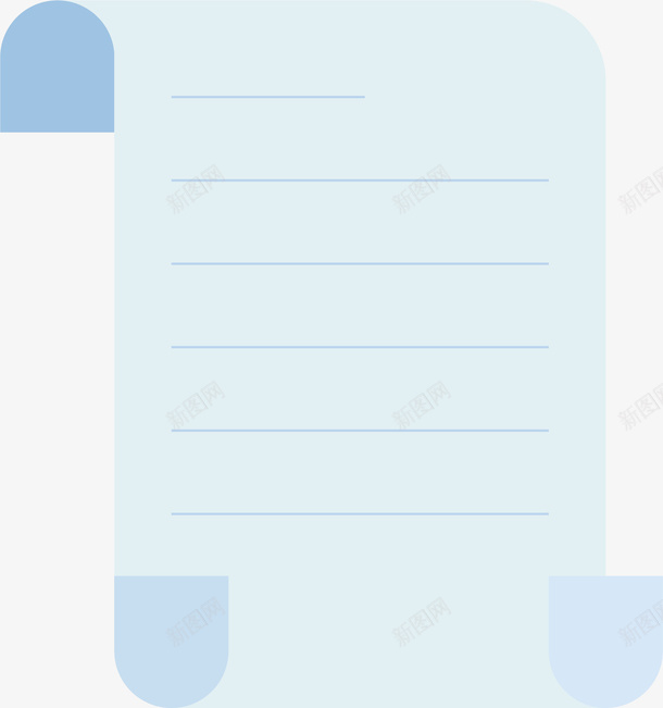 水彩篮色作业纸矢量图ai免抠素材_88icon https://88icon.com 作业 作业纸 写字 方便 蓝色 页码 矢量图